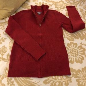 Eddie Bauer Zip Up Cardigan Sweater
